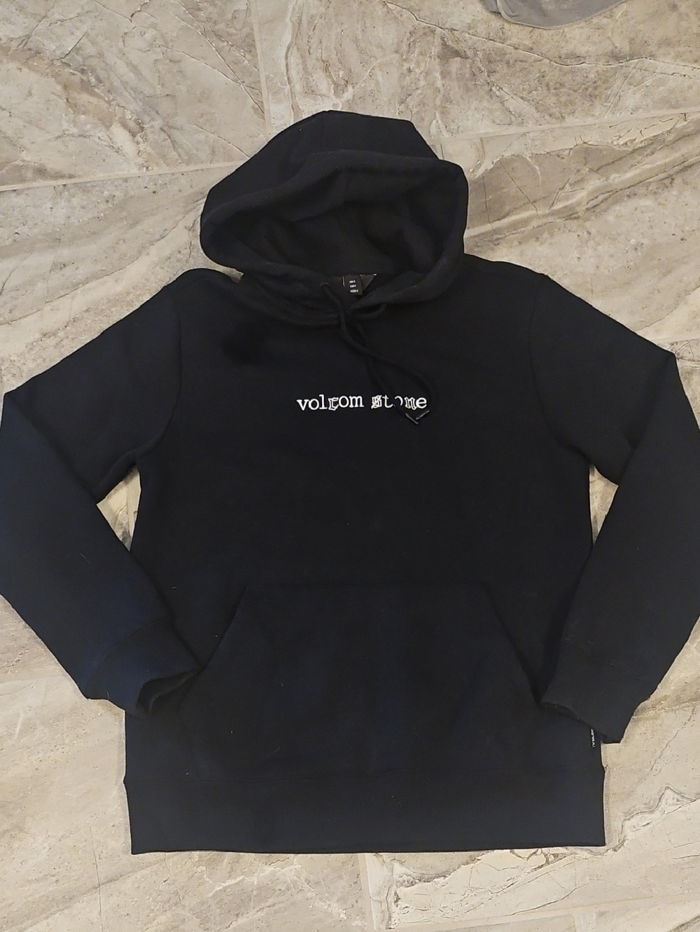 Volcom Women's Black Crewneck Hoodie with Script Logo